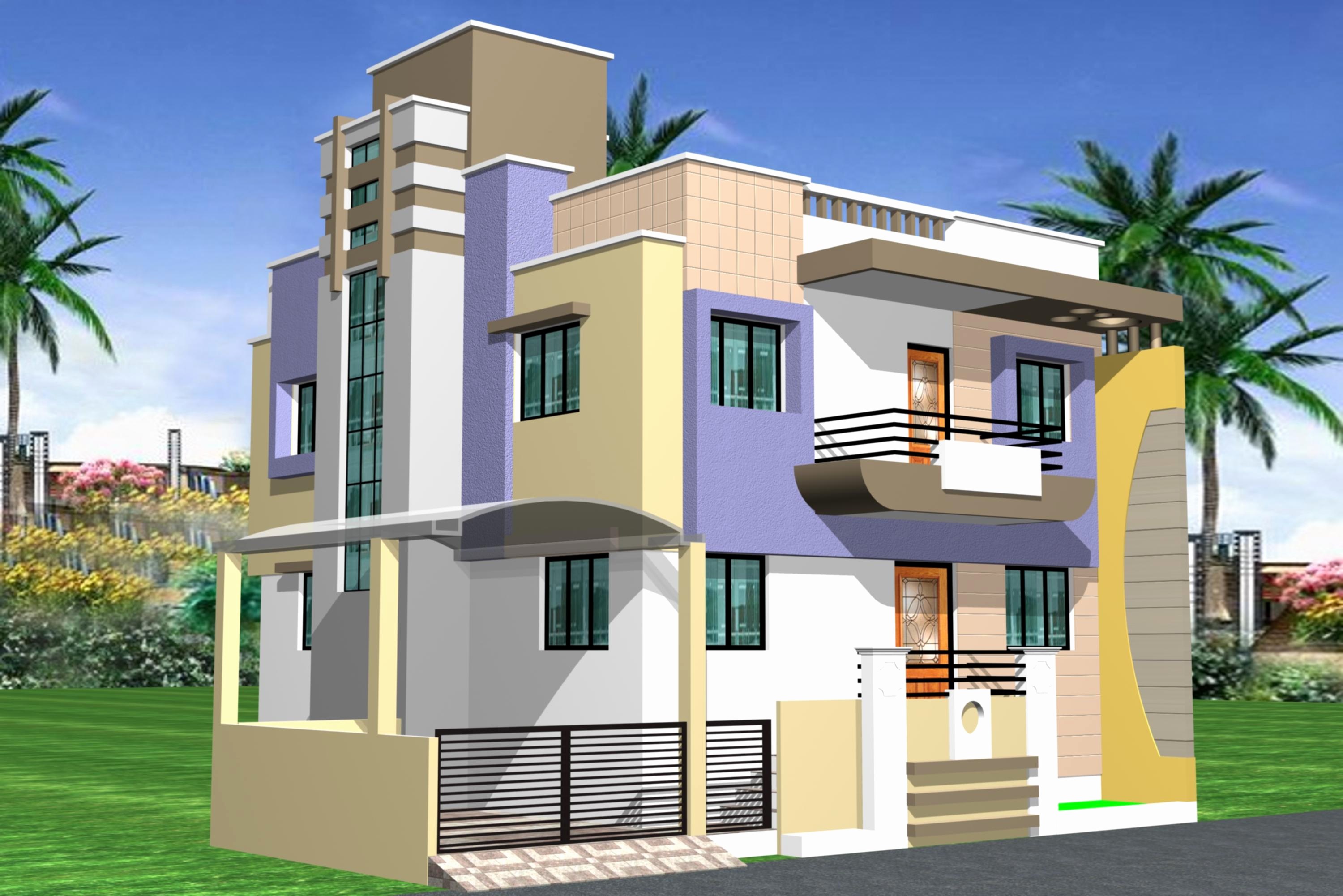 Duplex House Design Indian Style D